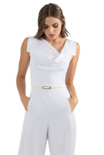 Load image into Gallery viewer, Black Halo Jackie O Jumpsuit  - White