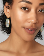 Load image into Gallery viewer, Faceted Elle Vintage Silver Drop Earrings in Navy Wood