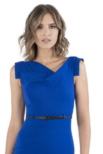 Load image into Gallery viewer, Black Halo Classic Jackie O Dress - Cobalt Blue