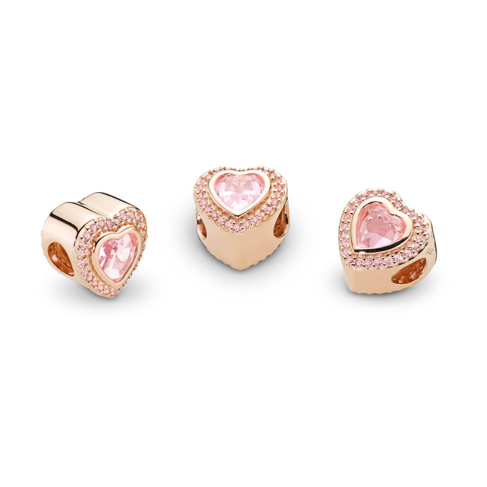 Pandora Sparkling Love Charm, PANDORA Rose & Pink Crystal – Enchantress Co.