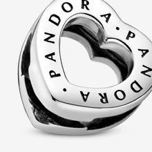 Load image into Gallery viewer, Pandora Logo Heart Clip Charm