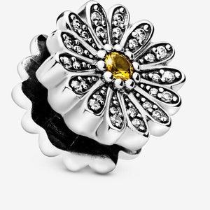 Sparkling Daisy Flower Clip Charm
