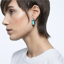 Load image into Gallery viewer, Orbita drop earrings Asymmetrical, Octagon cut, Multicolored, Gold-tone plated