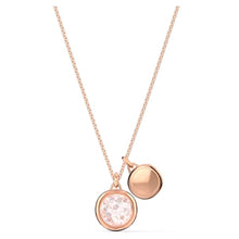Load image into Gallery viewer, Swarovski Tahlia Double Pendant, Pink, Rose-gold tone plated