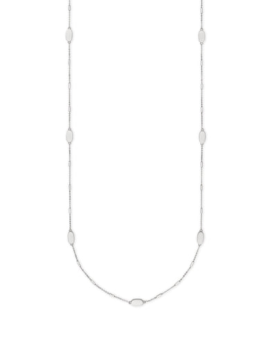 Franklin Long Necklace in Bright Silver