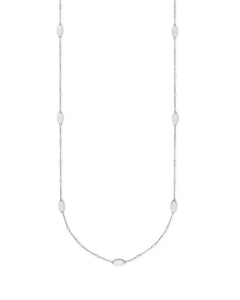 Franklin Long Necklace in Bright Silver