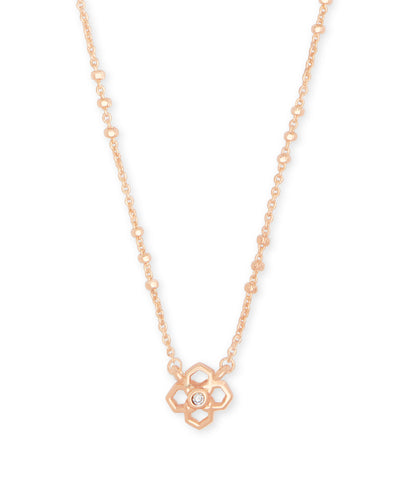 Rue Pendant Necklace In Rose Gold