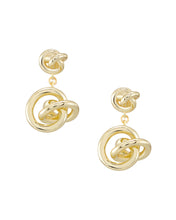 Load image into Gallery viewer, Presleigh Love Knot Drop Earrings in Gold