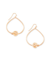 Load image into Gallery viewer, Presleigh Love Knot Open Frame Earrings in Rose Gold