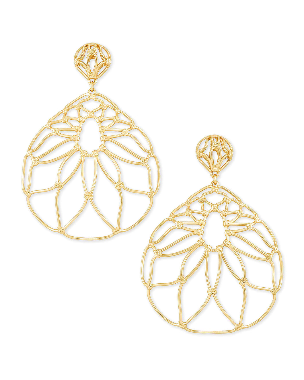 Hallie Statement Earrings In Gold