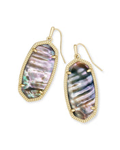 Load image into Gallery viewer, Elle Gold Drop Earrings In Nude Abalone
