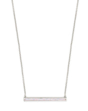 Load image into Gallery viewer, Kelsey Silver Pendant Necklace in White Kyocera Opal