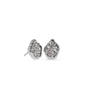 Load image into Gallery viewer, Tessa Silver Stud Earrings in Platinum Drusy