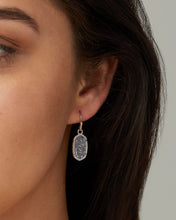 Load image into Gallery viewer, Lee Gold Drop Earrings in Platinum Drusy