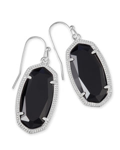 Dani Silver Earrings in Black