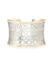 Load image into Gallery viewer, Candice Gold Cuff Bracelet in Silver Filigree Mix