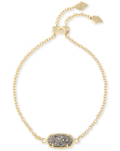 Load image into Gallery viewer, Elaina Gold Adjustable Chain Bracelet in Platinum Drusy
