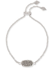 Load image into Gallery viewer, Elaina Silver Adjustable Chain Bracelet in Platinum Drusy