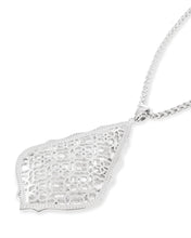 Load image into Gallery viewer, Aiden Silver Long Pendant Necklace in Silver Filigree Mix
