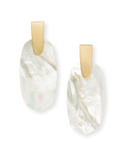 Load image into Gallery viewer, Aragon Gold Drop Earrings in Ivory Pearl