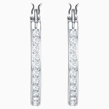 Load image into Gallery viewer, Sommerset Earrings, White, Rhodium plated