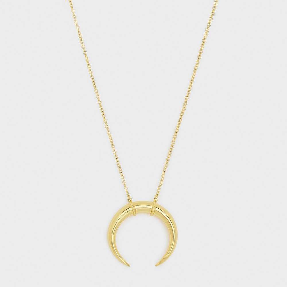 Cayne Crescent Pendant Necklace