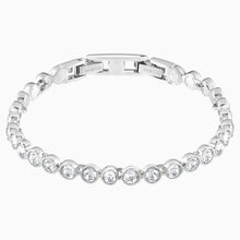 Load image into Gallery viewer, TENNIS BRACELET, WHITE, RHODIUM PLATED