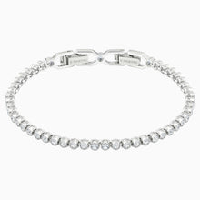 Load image into Gallery viewer, EMILY BRACELET, WHITE, RHODIUM PLATED