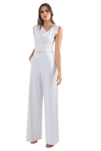 Load image into Gallery viewer, Black Halo Jackie O Jumpsuit  - White