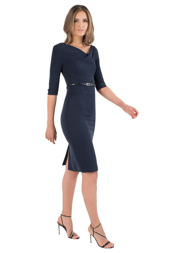 Black Halo 3/4 Sleeve Jackie O Dress Eclipse – Enchantress