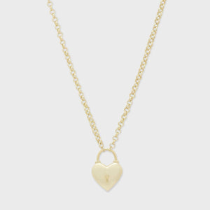 Kara Heart Padlock Necklace