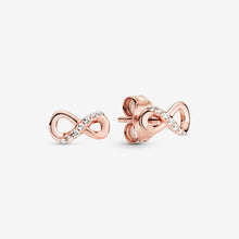 Load image into Gallery viewer, Sparkling Infinity Stud Earrings