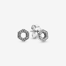 Load image into Gallery viewer, Sparkling Honeycomb Hexagon Stud Earrings