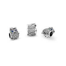 Load image into Gallery viewer, PANDORA Graduate Owl, Swiss Blue Crystal &amp; Clear CZ