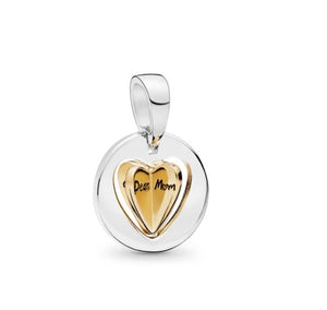 PANDORA Mom’s Golden Heart Dangle Charm & Swarovski Annual ornament
