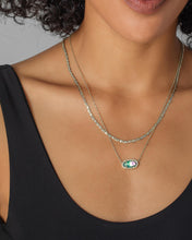 Load image into Gallery viewer, Elisa Gold Multi Strand Necklace in Sea Green Chrysocolla