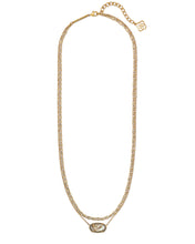 Load image into Gallery viewer, Elisa Vintage Gold Multi Strand Necklace in White Abalone