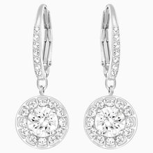 Load image into Gallery viewer, ATTRACT EARRINGS, WHITE, RHODIUM PLATED