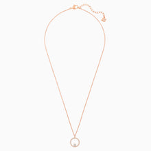 Load image into Gallery viewer, CREATIVITY CIRCLE PENDANT, WHITE, ROSE-GOLD TONE PLATED