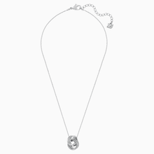 Load image into Gallery viewer, FURTHER PENDANT, WHITE, RHODIUM PLATED