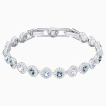 Load image into Gallery viewer, ANGELIC SQUARE BRACELET, BLUE, RHODIUM PLATED