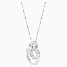 Load image into Gallery viewer, HOLLOW PENDANT, WHITE, RHODIUM PLATED