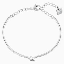 Load image into Gallery viewer, LIFELONG BANGLE, WHITE, RHODIUM PLATED
