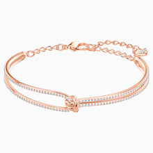 Load image into Gallery viewer, LIFELONG BANGLE, WHITE, ROSE-GOLD TONE PLATED