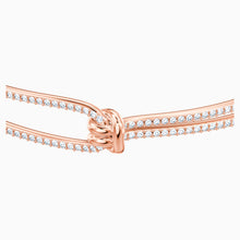 Load image into Gallery viewer, LIFELONG BANGLE, WHITE, ROSE-GOLD TONE PLATED