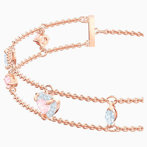 ONE BRACELET, MULTI-COLORED, ROSE-GOLD TONE PLATED