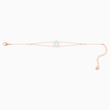 Load image into Gallery viewer, SUNSHINE BRACELET, WHITE, ROSE-GOLD TONE PLATED
