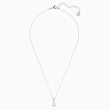 Load image into Gallery viewer, SOLITAIRE PENDANT, WHITE, RHODIUM PLATED