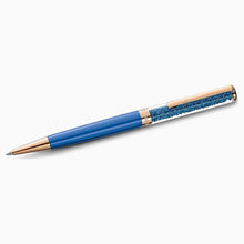 Load image into Gallery viewer, CRYSTALLINE BALLPOINT PEN, BLUE, ROSE-GOLD TONE PLATED