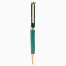 Load image into Gallery viewer, CRYSTALLINE BALLPOINT PEN, GREEN, ROSE-GOLD TONE PLATED